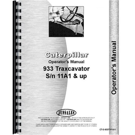 Aftermarket Fits Caterpillar 933 Traxcavator Operators Manual New RAP68554